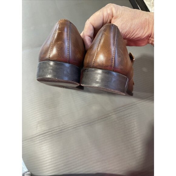 Zara Leather monk strap shoes Size 41 Brown 2452/302/105 531 255/95 - Picture 7 of 15